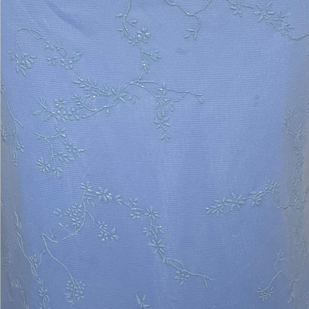 Vintage Light Blue Fairycore Dress City Triangles - Picture 2 of 4